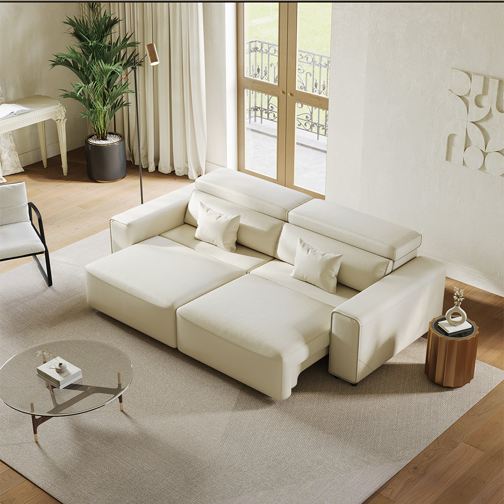 POVISON SEB8006E236 Electric Sleeper Sofa Leather