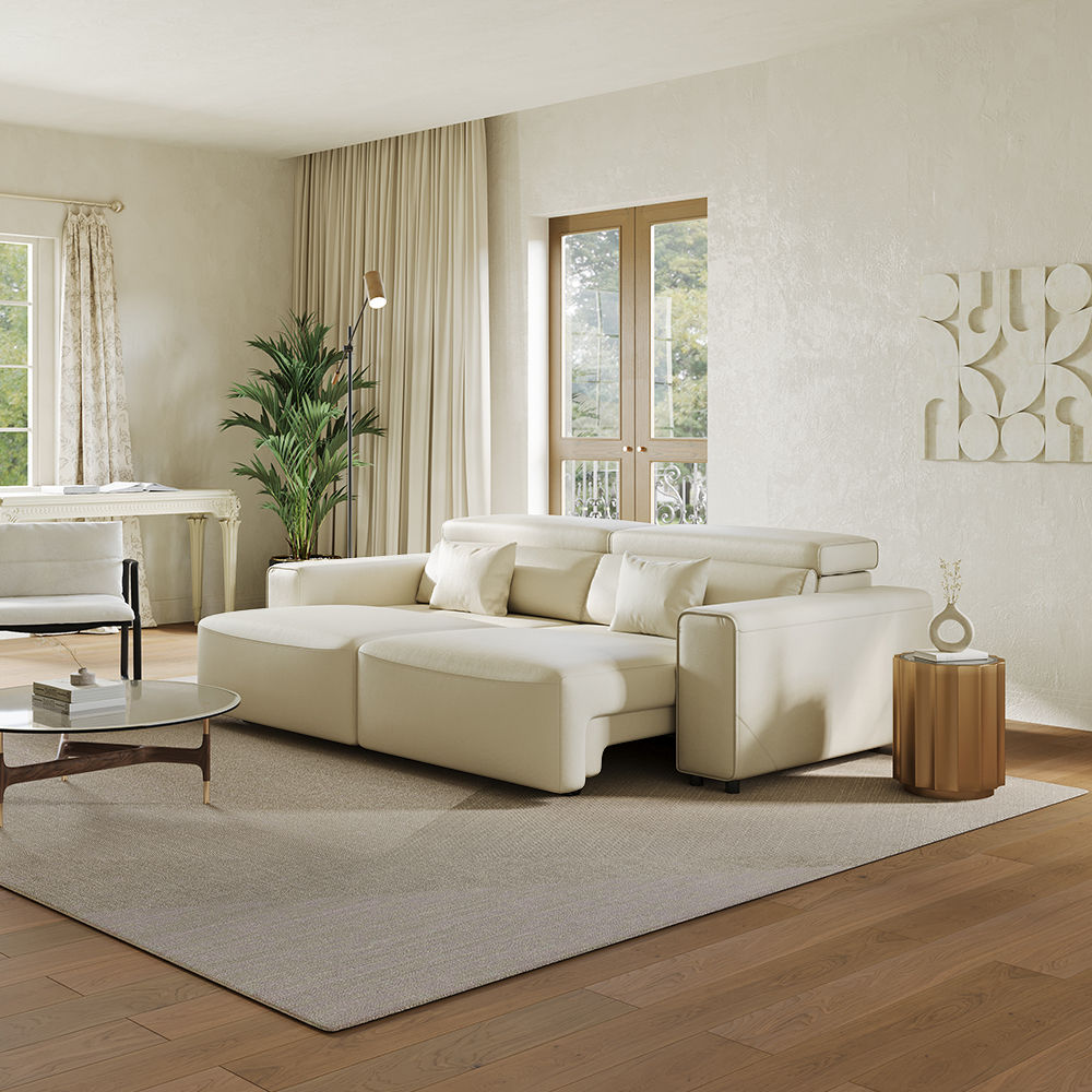 POVISON SEB8006E236 Electric Sleeper Sofa Leather