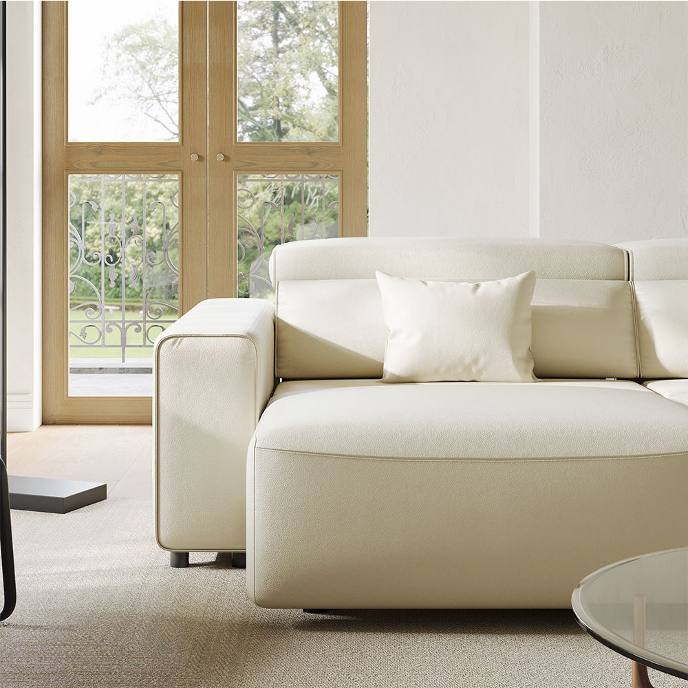 POVISON SEB8006E236 Electric Sleeper Sofa Leather