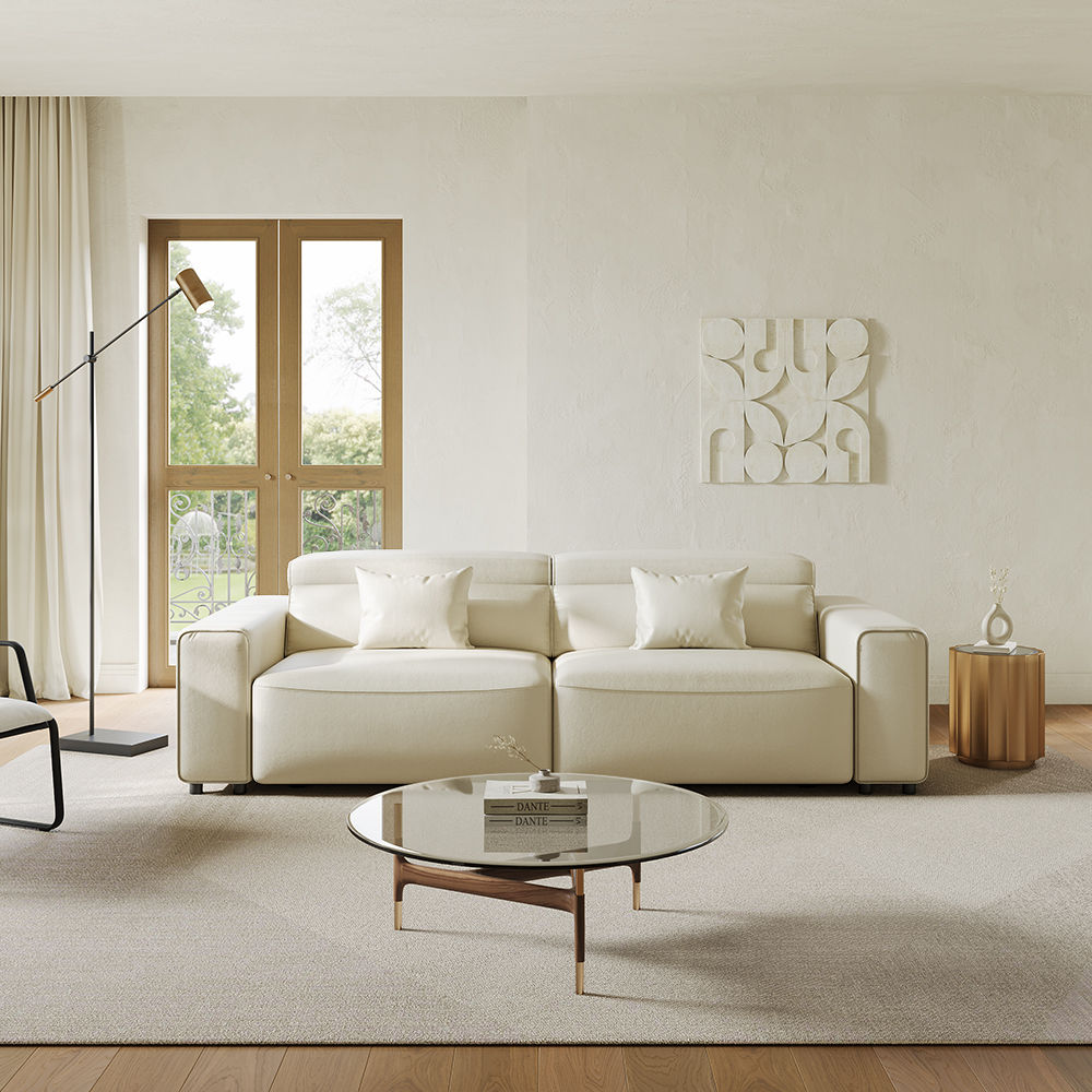 POVISON SEB8006E236 Electric Sleeper Sofa Leather