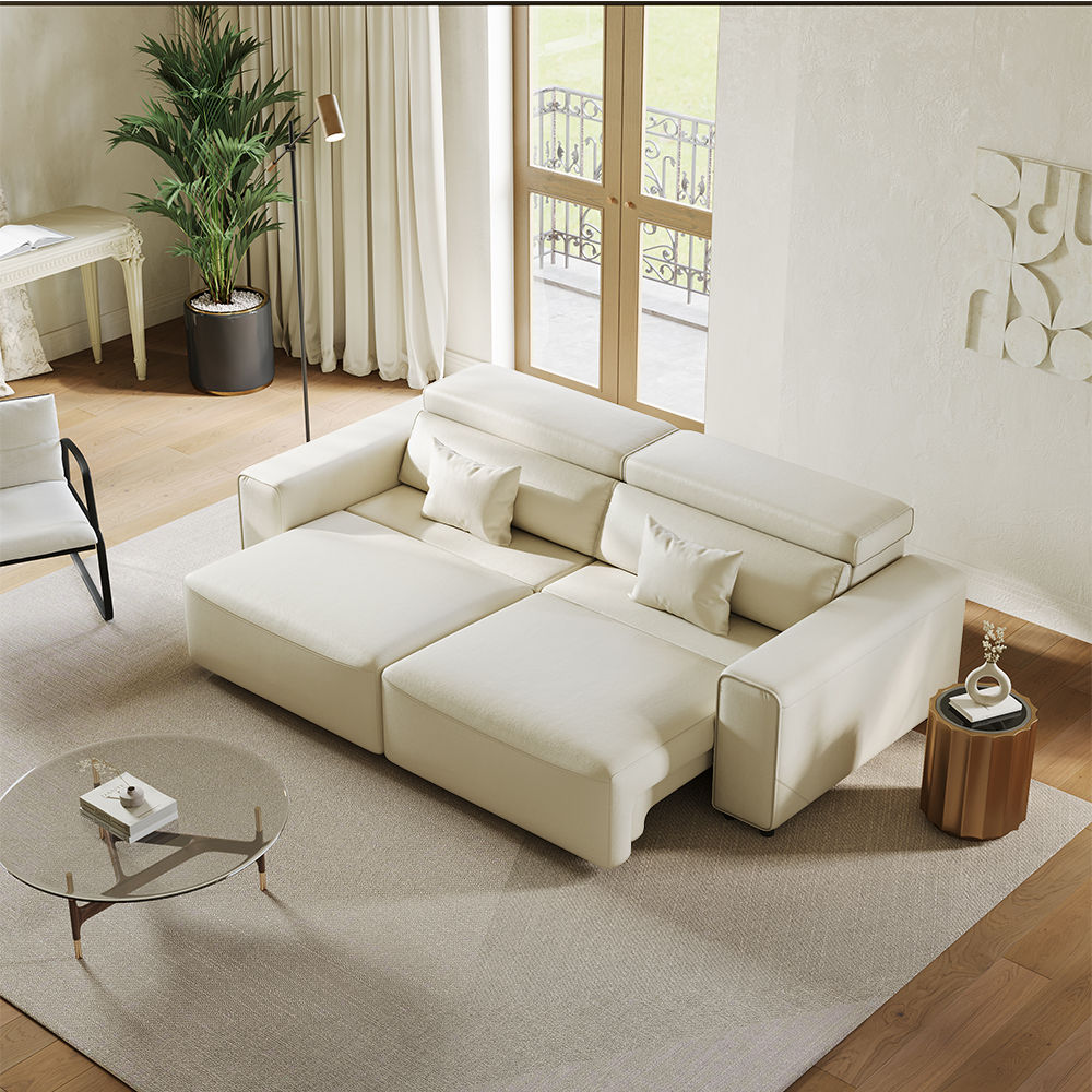 POVISON SEB8006E236 Electric Sleeper Sofa Leather