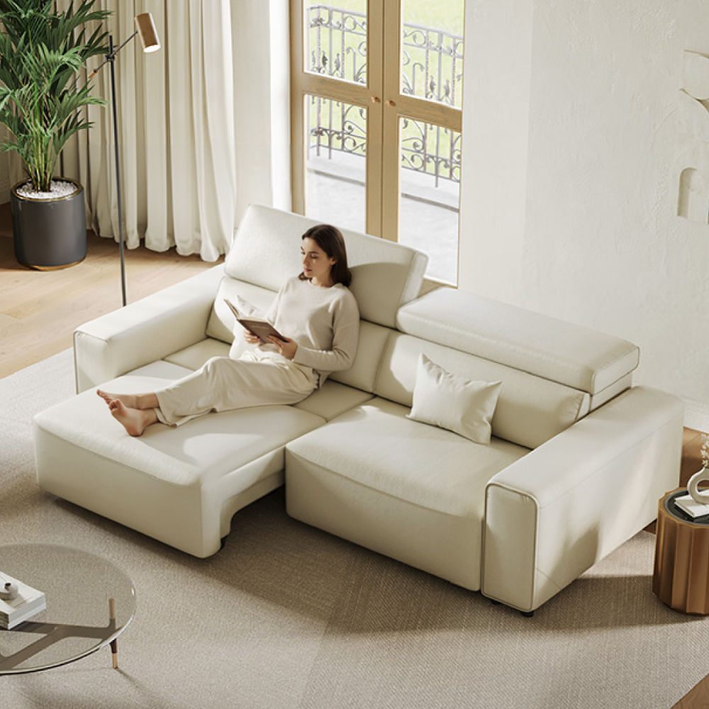 POVISON SEB8006E236 Electric Sleeper Sofa Leather