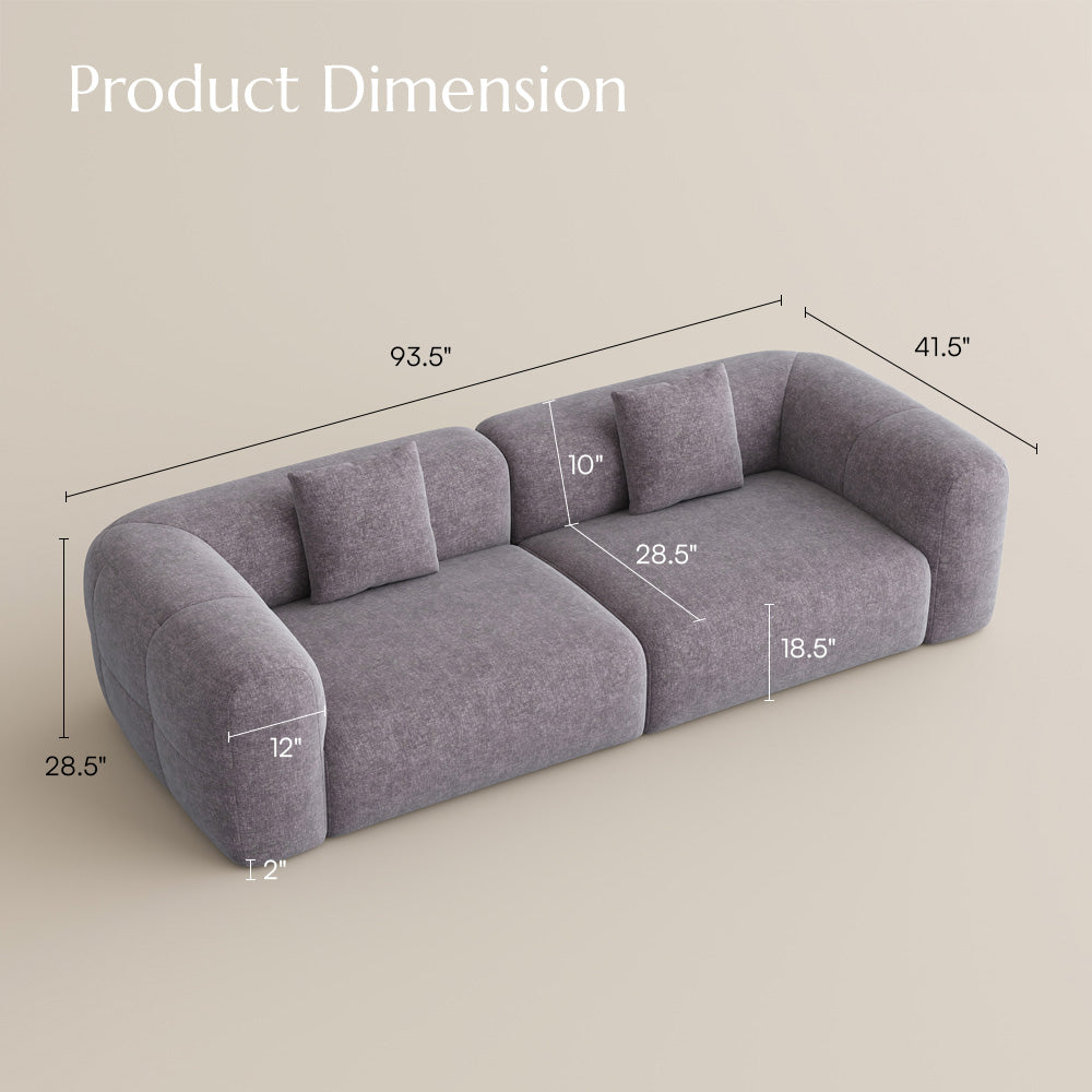 POVISON SF8204NB240 Minimalist Lounge Sofa Chenille