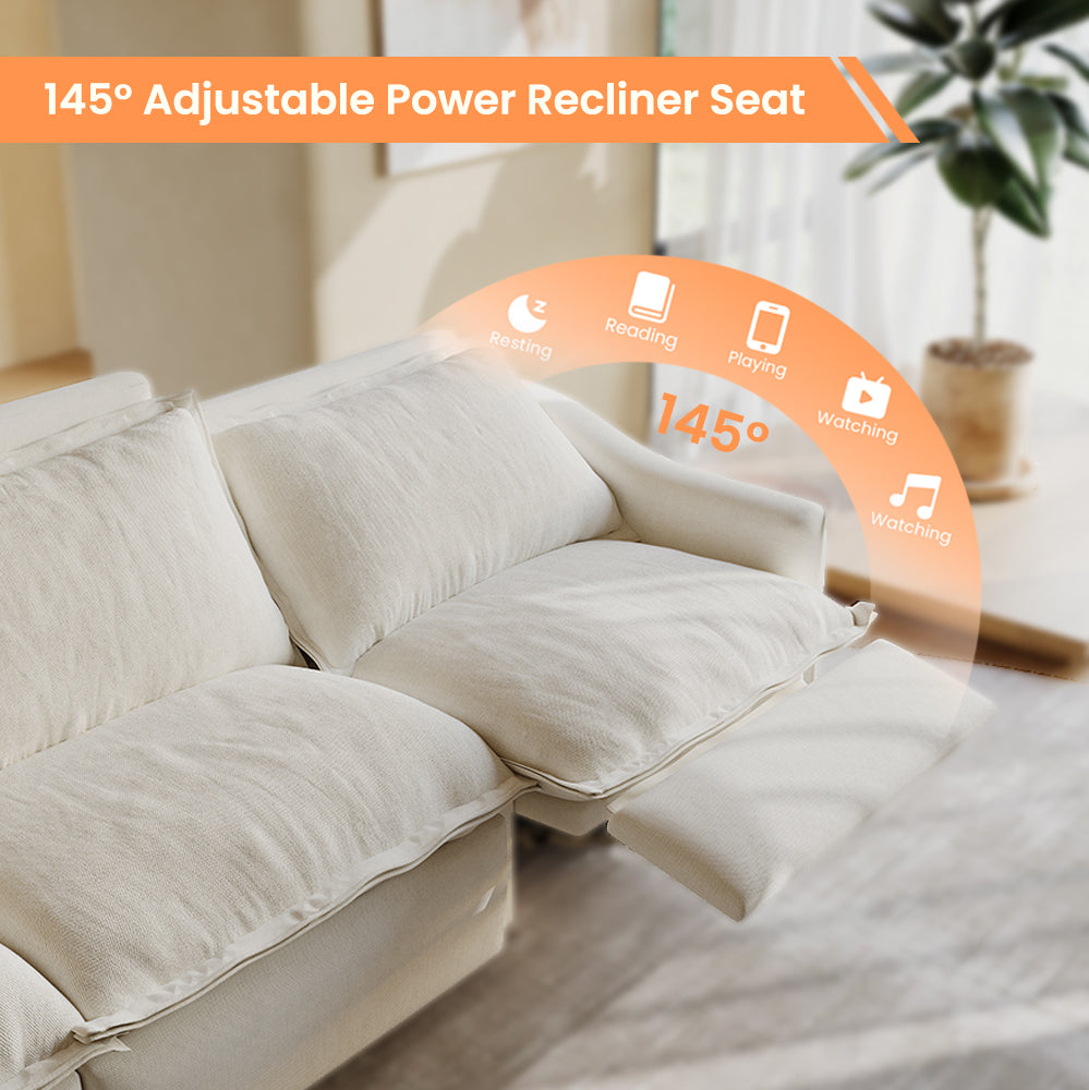 POVISON SSF8030E216MZ Power Reclining Sofa Fabric