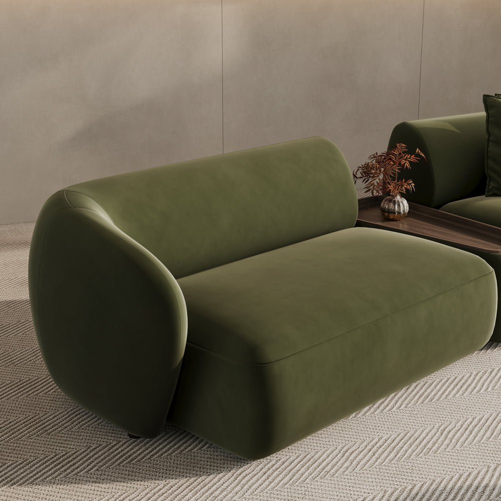 POVISON Curved Deep Modular Sofa with Side Table