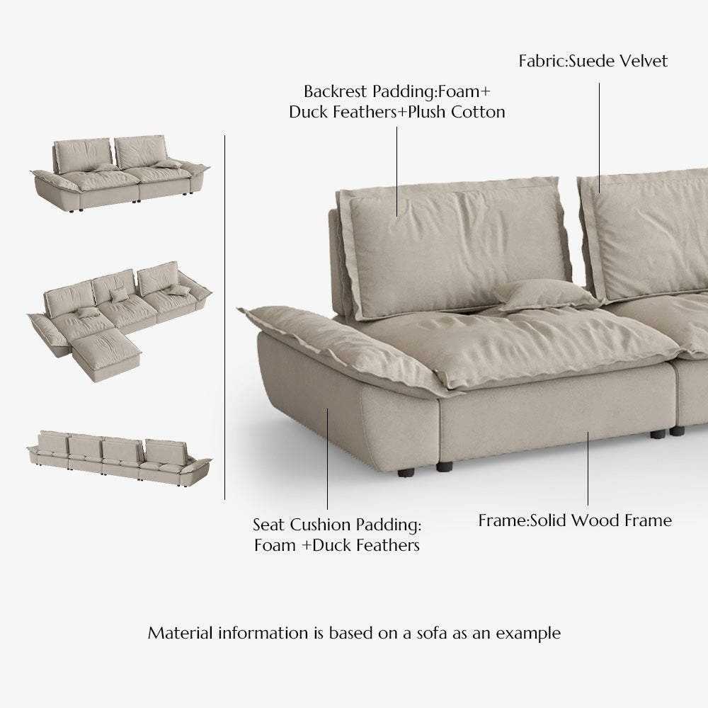 POVISON SF8181E265 Sailboat Deep Modular Sofa