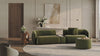 POVISON Curved Deep Modular Sofa with Side Table